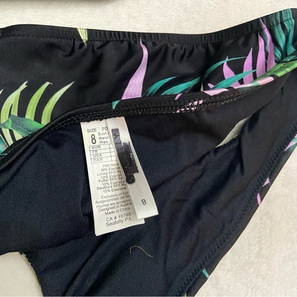 New SET Seafolly Las Palmas Reversible Bikini Top With Bottoms nwot 28509 - Picture 4 of 9